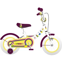 Neuzer 12"-os gyerek bicikli BMX lány fehér/szilva