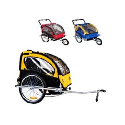 Kerékpáros utánfutó - gyermek és csomag szállító utánfutó vagy jogging gyermek kocsi piros színben