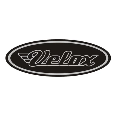 Matrica Velox felirat ovális műgyantás 7*2,5cm