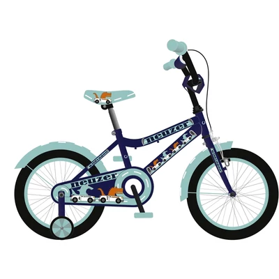 Neuzer 16"-os gyerek bicikli BMX fiú királykék/cián