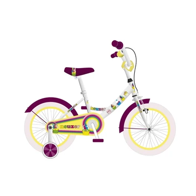Neuzer 16"-os gyerek bicikli BMX lány fehér/szilva