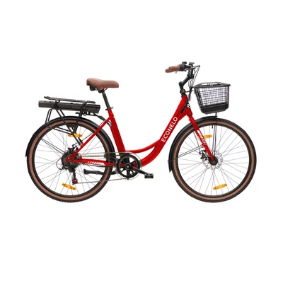 Neuzer 26"-os Pedelec E-City Econelo női XOFO piros