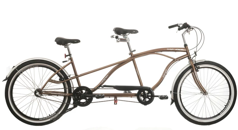Kerékpár Neuzer tandem Twilight cruiser jellegű Nexus 3S agyváltó barna/ezüst