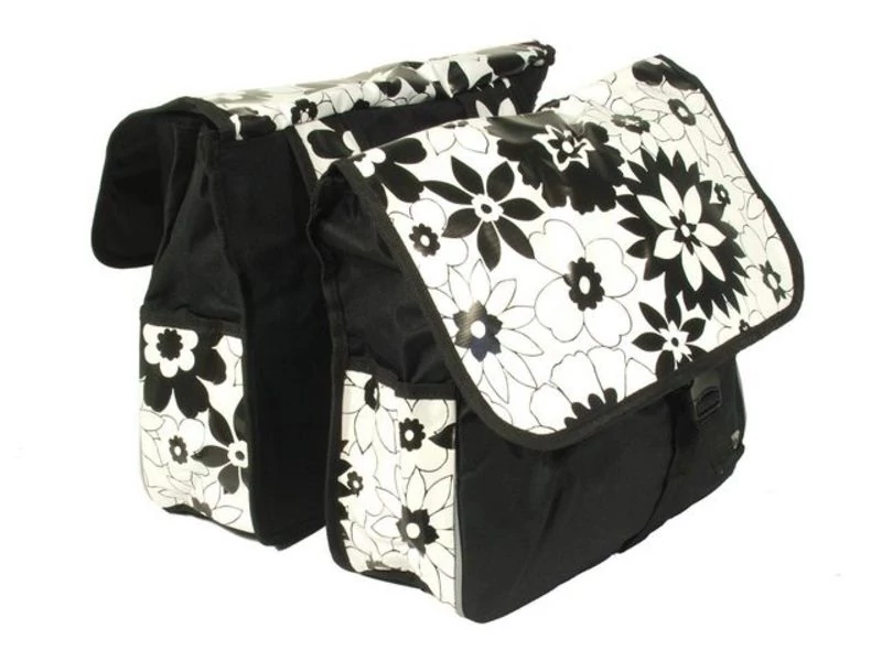 Táska csomagtartóra 2 részes ROSWHEEL virágmintás, 28L