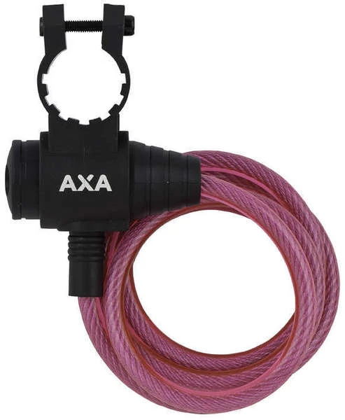 Zár spirál AXA 8X1200MM ZIPP pink