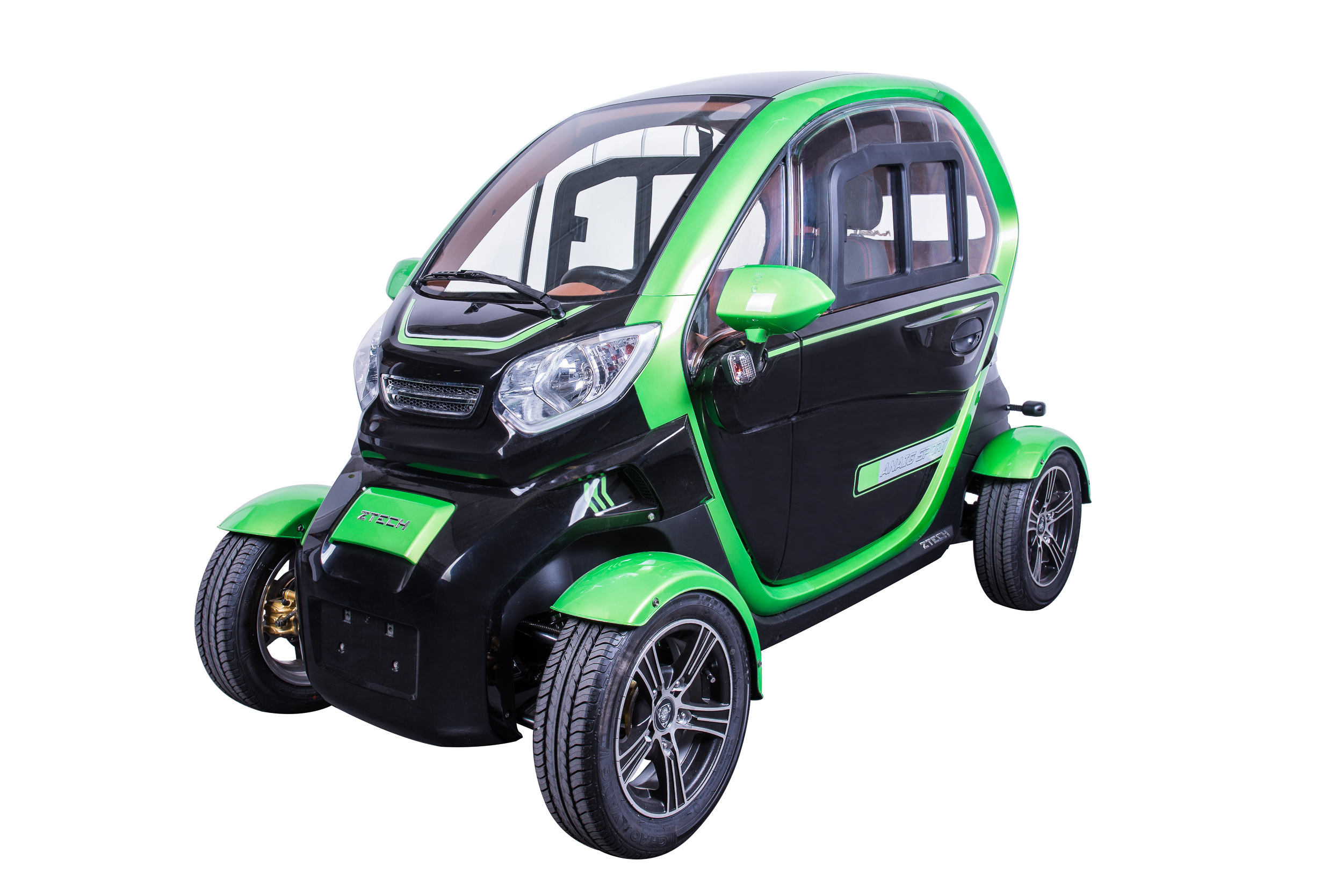 ZT-96 4 kerekű e-moped autó fekete-zöld